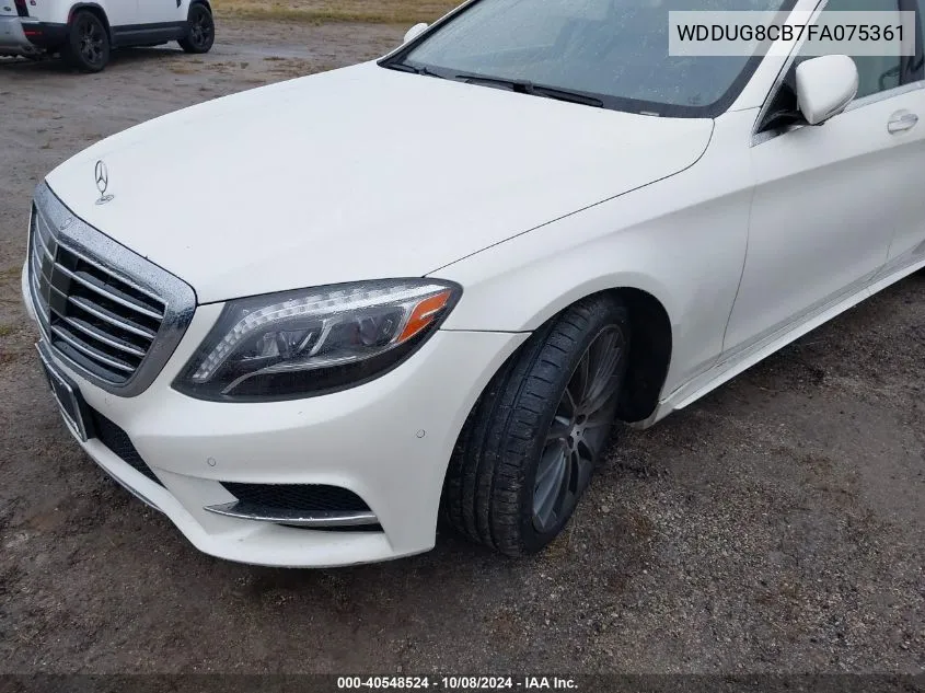 2015 Mercedes-Benz S 550 VIN: WDDUG8CB7FA075361 Lot: 40548524