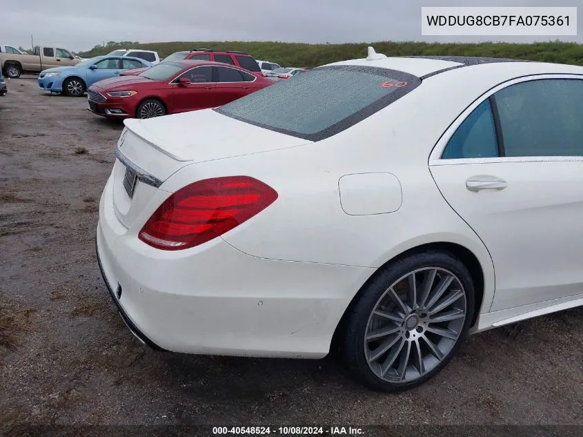 2015 Mercedes-Benz S 550 VIN: WDDUG8CB7FA075361 Lot: 40548524