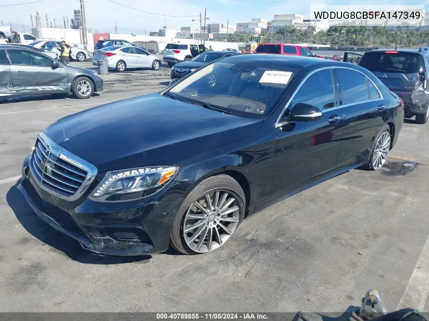 2015 Mercedes-Benz S 550 VIN: WDDUG8CB5FA147349 Lot: 40789855