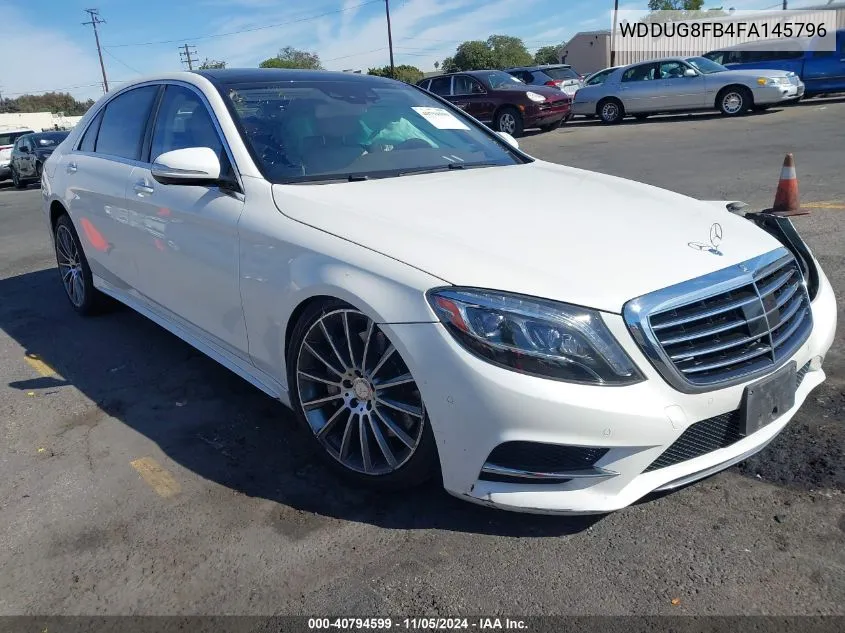 2015 Mercedes-Benz S 550 4Matic VIN: WDDUG8FB4FA145796 Lot: 40794599