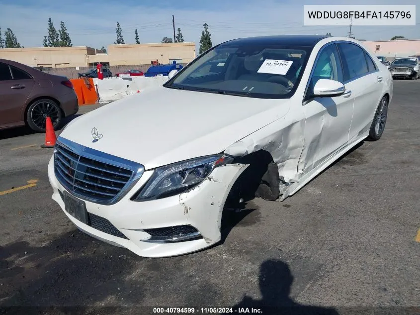 2015 Mercedes-Benz S 550 4Matic VIN: WDDUG8FB4FA145796 Lot: 40794599