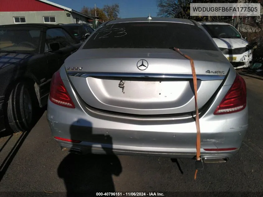 2015 Mercedes-Benz S 550 4Matic VIN: WDDUG8FB6FA177505 Lot: 40796151