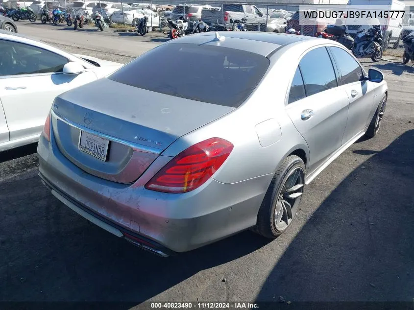 2015 Mercedes-Benz S 63 Amg VIN: WDDUG7JB9FA145777 Lot: 40823490