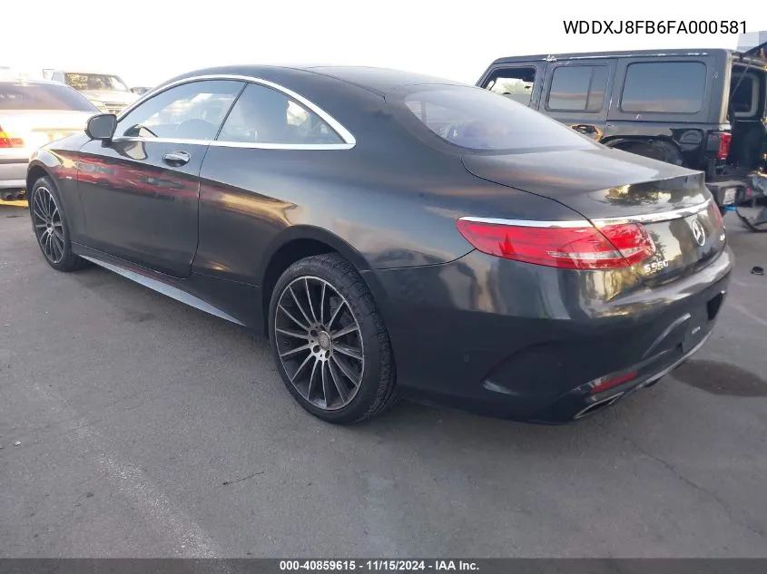 2015 Mercedes-Benz S 550 4Matic VIN: WDDXJ8FB6FA000581 Lot: 40859615