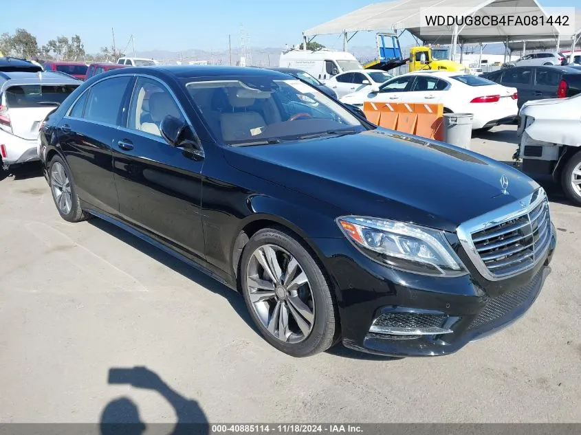 2015 Mercedes-Benz S 550 VIN: WDDUG8CB4FA081442 Lot: 40885114