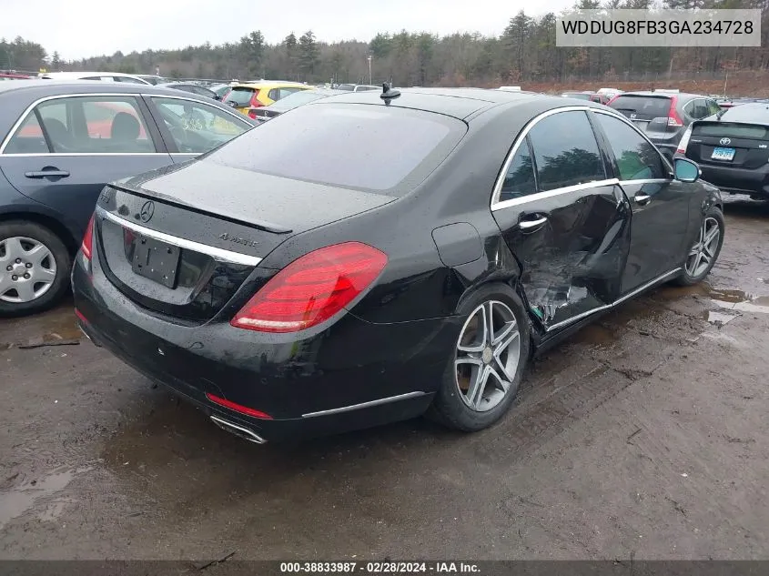 2016 Mercedes-Benz S 550 4Matic VIN: WDDUG8FB3GA234728 Lot: 38833987