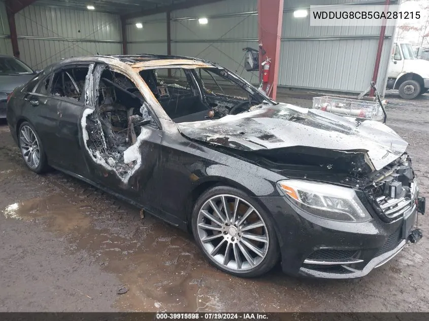 2016 Mercedes-Benz S 550 VIN: WDDUG8CB5GA281215 Lot: 39915598