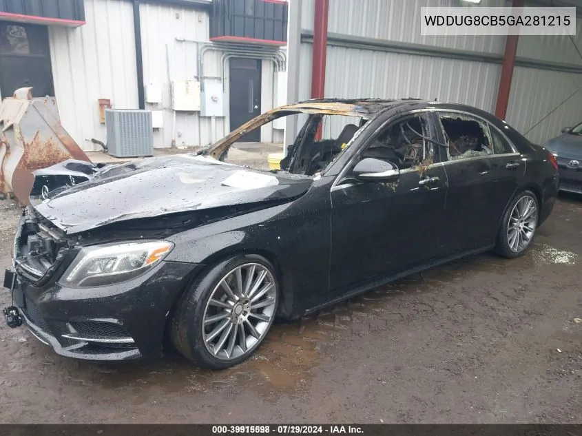 2016 Mercedes-Benz S 550 VIN: WDDUG8CB5GA281215 Lot: 39915598