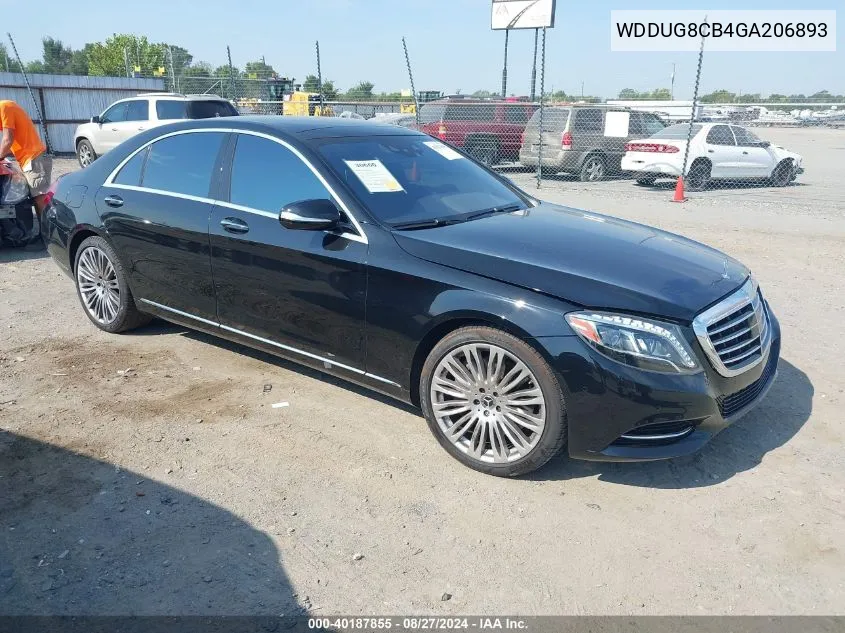 2016 Mercedes-Benz S 550 VIN: WDDUG8CB4GA206893 Lot: 40187855