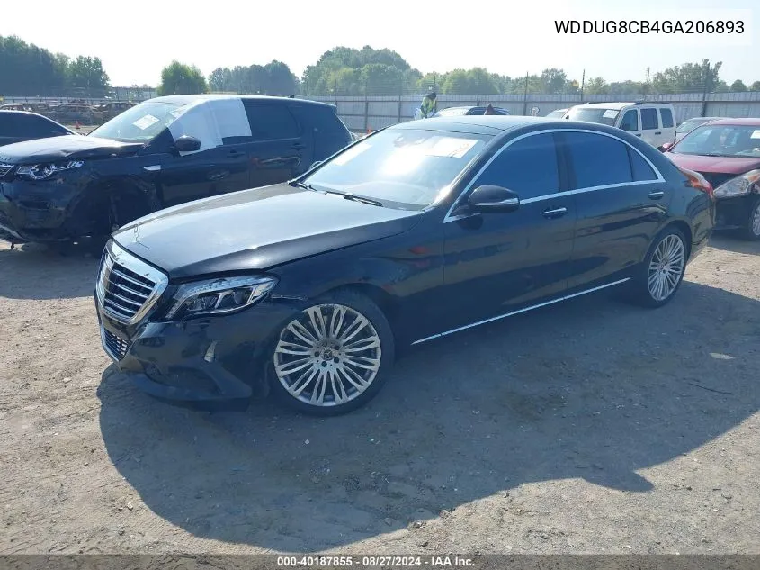 2016 Mercedes-Benz S 550 VIN: WDDUG8CB4GA206893 Lot: 40187855