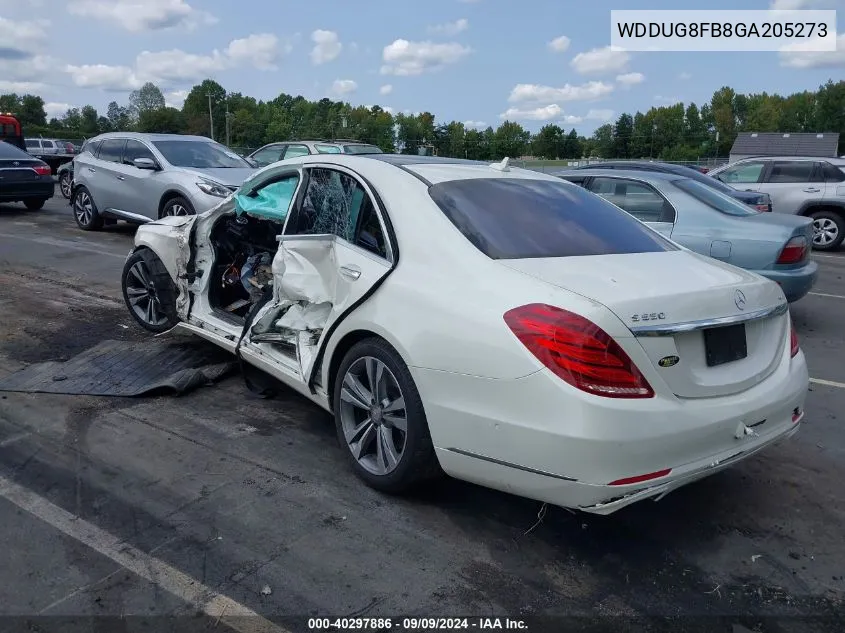 2016 Mercedes-Benz S 550 4Matic VIN: WDDUG8FB8GA205273 Lot: 40297886