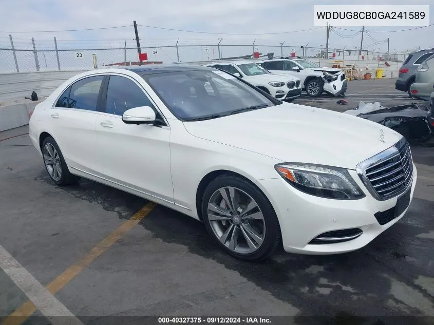 2016 Mercedes-Benz S 550 VIN: WDDUG8CB0GA241589 Lot: 40327375