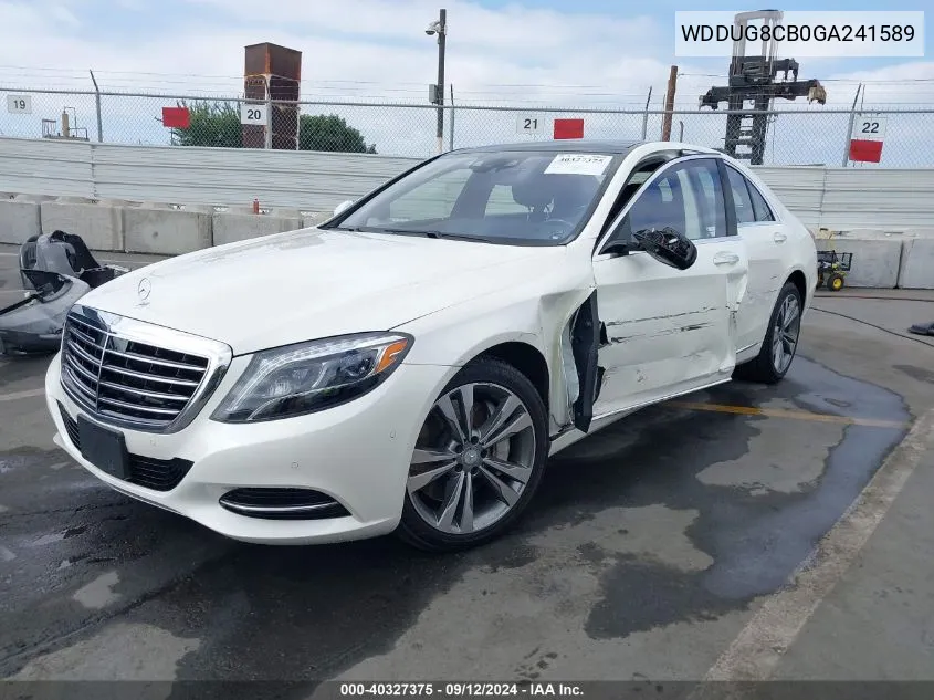 2016 Mercedes-Benz S 550 VIN: WDDUG8CB0GA241589 Lot: 40327375