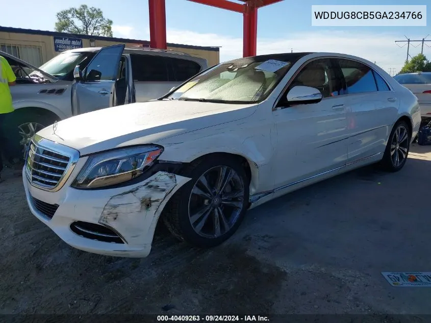 2016 Mercedes-Benz S 550 VIN: WDDUG8CB5GA234766 Lot: 40409263