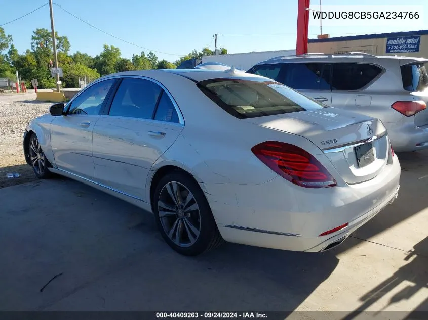 2016 Mercedes-Benz S 550 VIN: WDDUG8CB5GA234766 Lot: 40409263