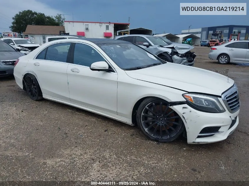 2016 Mercedes-Benz S 550 VIN: WDDUG8CB1GA219214 Lot: 40444311