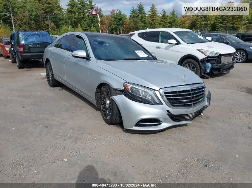 2016 Mercedes-Benz S 550 4Matic VIN: WDDUG8FB4GA232860 Lot: 40473290