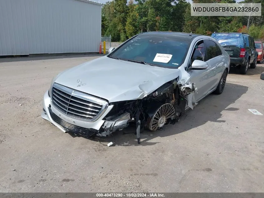 2016 Mercedes-Benz S 550 4Matic VIN: WDDUG8FB4GA232860 Lot: 40473290