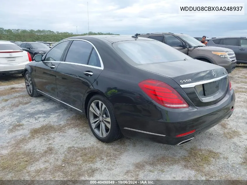 2016 Mercedes-Benz S 550 550 VIN: WDDUG8CBXGA248937 Lot: 40498549