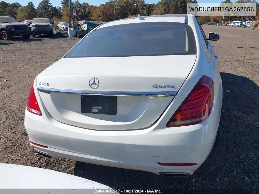 2016 Mercedes-Benz S 550 4Matic VIN: WDDUG8FB1GA262656 Lot: 40635617