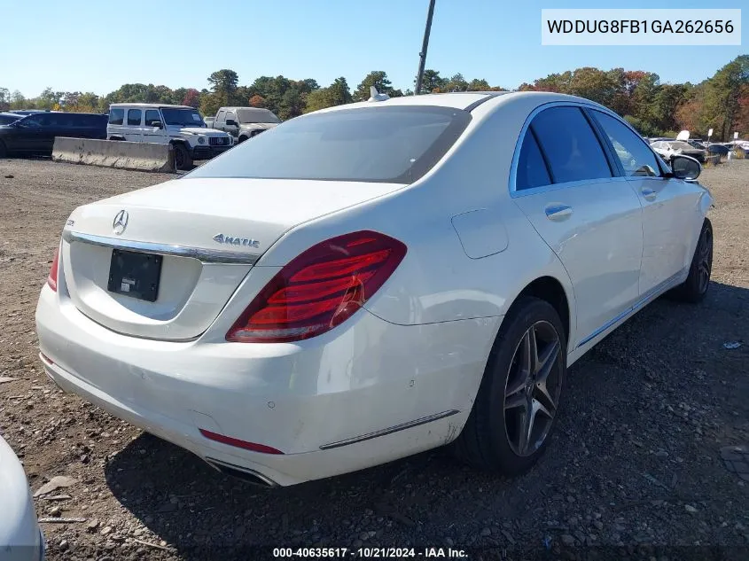 2016 Mercedes-Benz S 550 4Matic VIN: WDDUG8FB1GA262656 Lot: 40635617