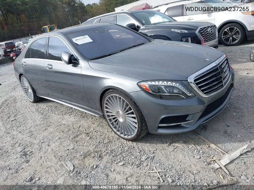 2016 Mercedes-Benz S 550 VIN: WDDUG8CB9GA237265 Lot: 40675195