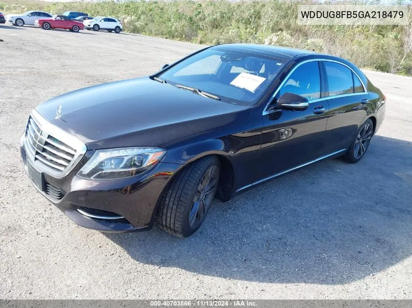 2016 Mercedes-Benz S 550 4Matic VIN: WDDUG8FB5GA218479 Lot: 40703866