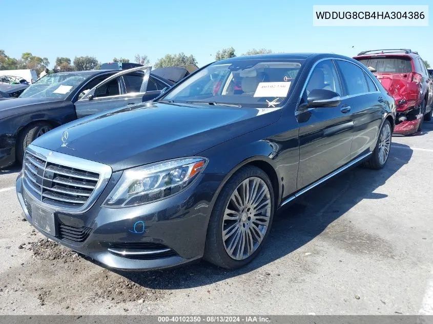 2017 Mercedes-Benz S 550 VIN: WDDUG8CB4HA304386 Lot: 40102350