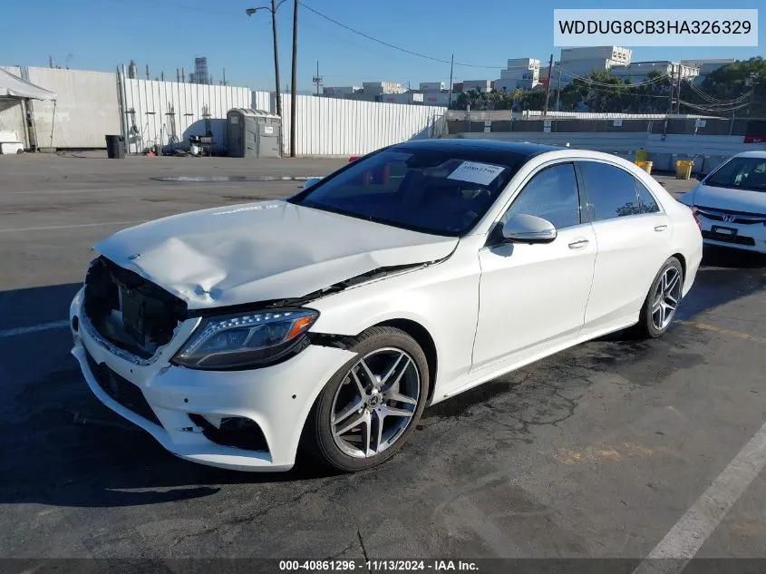 2017 Mercedes-Benz S 550 VIN: WDDUG8CB3HA326329 Lot: 40861296