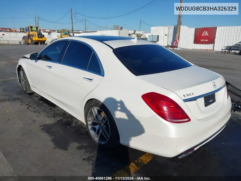 2017 Mercedes-Benz S 550 VIN: WDDUG8CB3HA326329 Lot: 40861296