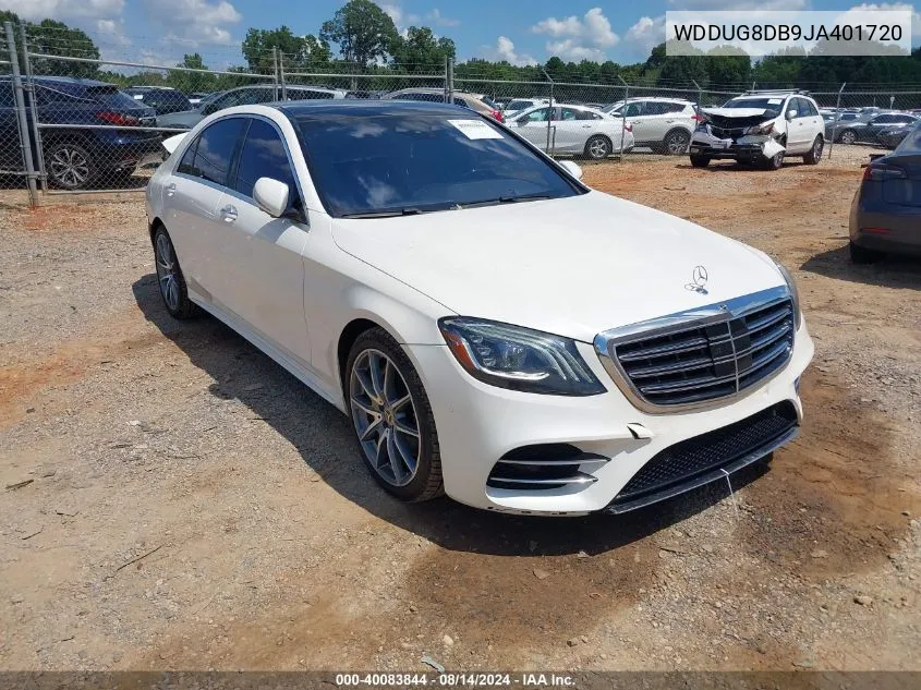 2018 Mercedes-Benz S 560 VIN: WDDUG8DB9JA401720 Lot: 40083844