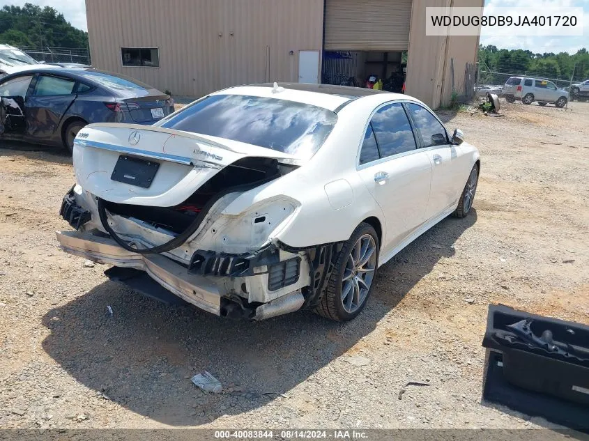 2018 Mercedes-Benz S 560 VIN: WDDUG8DB9JA401720 Lot: 40083844