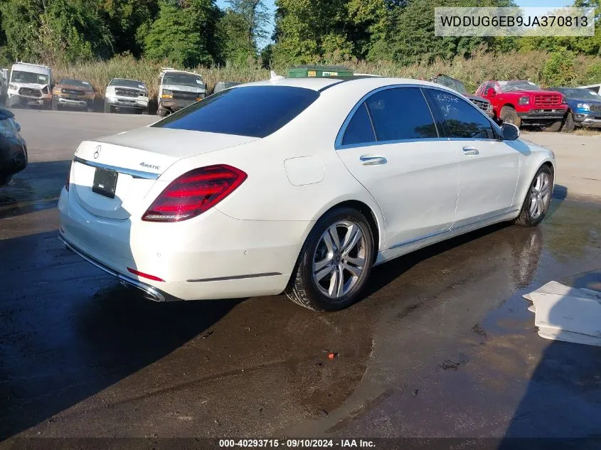 2018 Mercedes-Benz S 450 4Matic VIN: WDDUG6EB9JA370813 Lot: 40293715