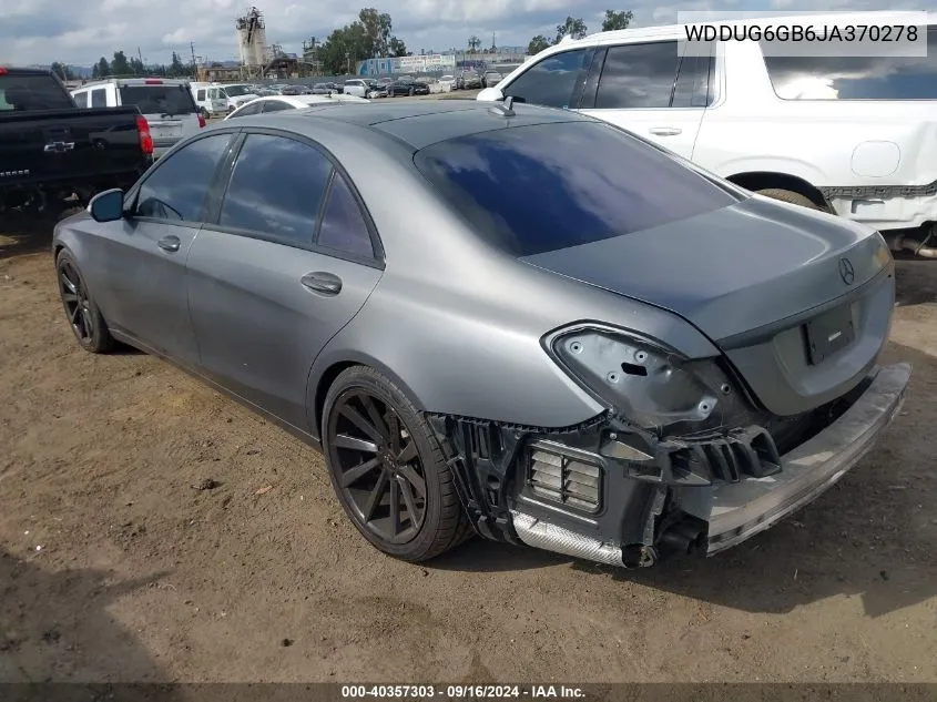 WDDUG6GB6JA370278 2018 Mercedes-Benz S 450 4Matic