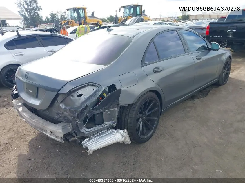 WDDUG6GB6JA370278 2018 Mercedes-Benz S 450 4Matic