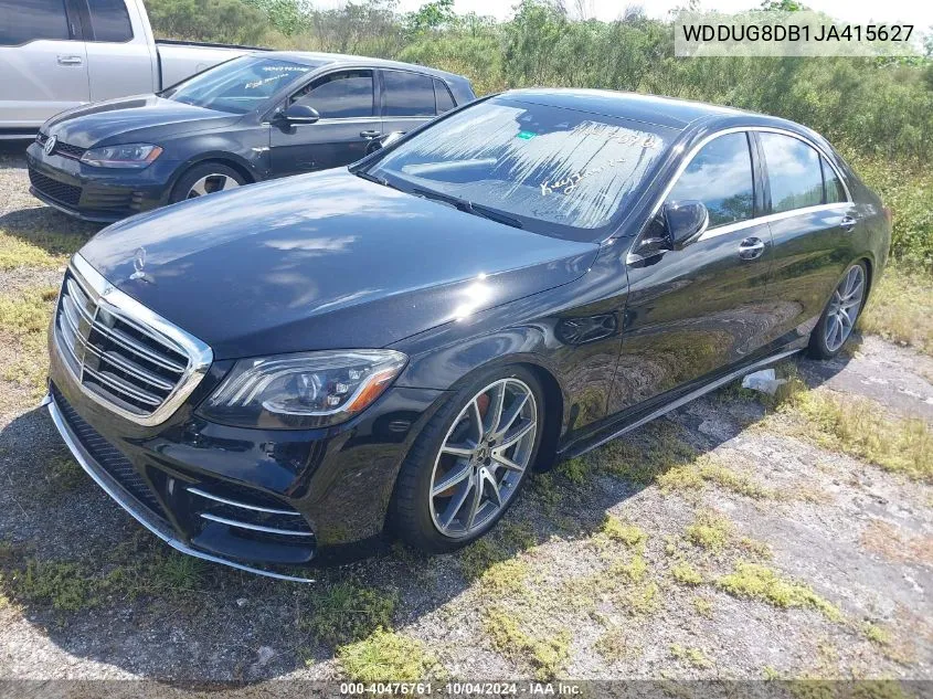 2018 Mercedes-Benz S 560 VIN: WDDUG8DB1JA415627 Lot: 40476761