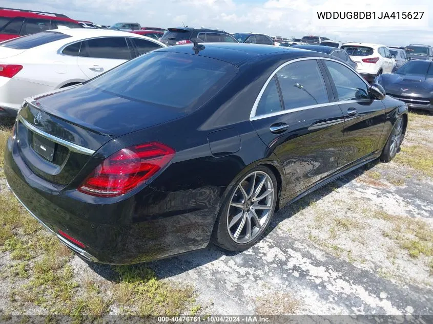 2018 Mercedes-Benz S 560 VIN: WDDUG8DB1JA415627 Lot: 40476761