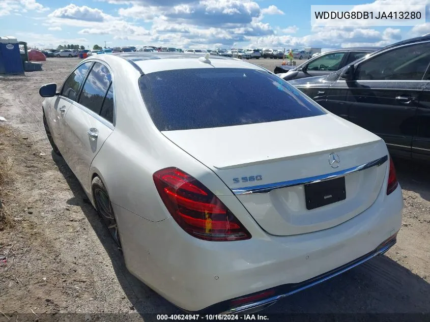 2018 Mercedes-Benz S 560 VIN: WDDUG8DB1JA413280 Lot: 40624947