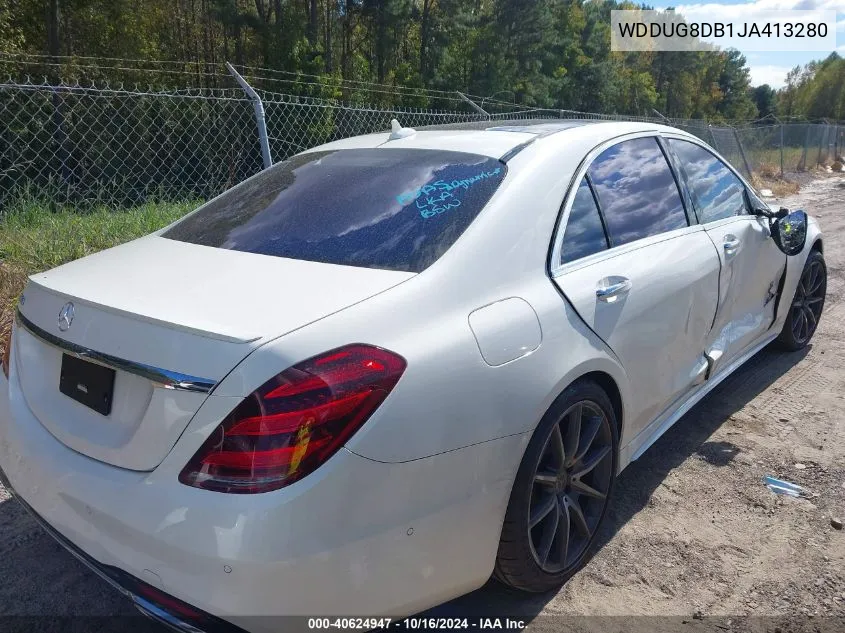 2018 Mercedes-Benz S 560 VIN: WDDUG8DB1JA413280 Lot: 40624947