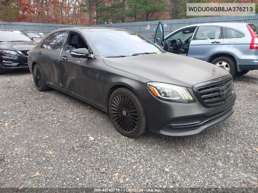 2018 Mercedes-Benz S 450 4Matic VIN: WDDUG6GB8JA376213 Lot: 40740779