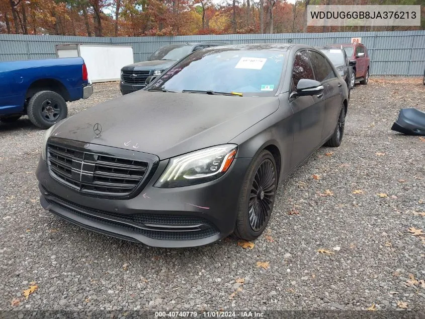 2018 Mercedes-Benz S 450 4Matic VIN: WDDUG6GB8JA376213 Lot: 40740779