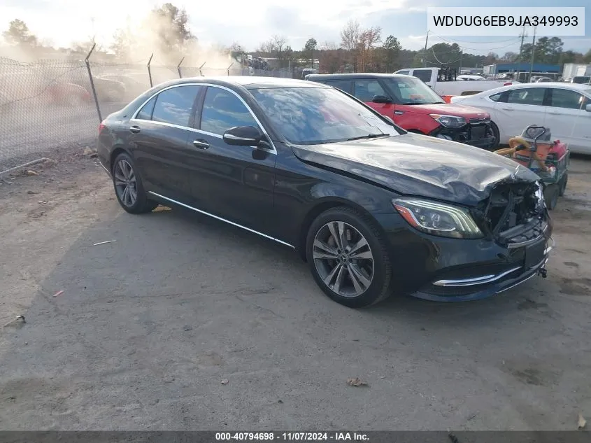 2018 Mercedes-Benz S 450 4Matic VIN: WDDUG6EB9JA349993 Lot: 40794698