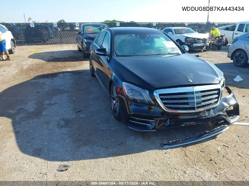 2019 Mercedes-Benz S 560 VIN: WDDUG8DB7KA443434 Lot: 39441354