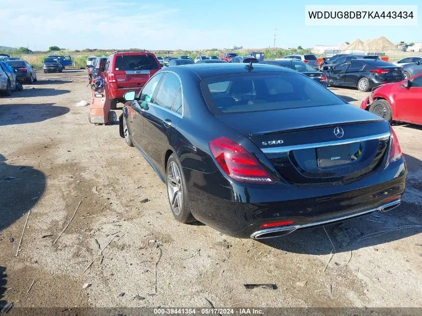 2019 Mercedes-Benz S 560 VIN: WDDUG8DB7KA443434 Lot: 39441354