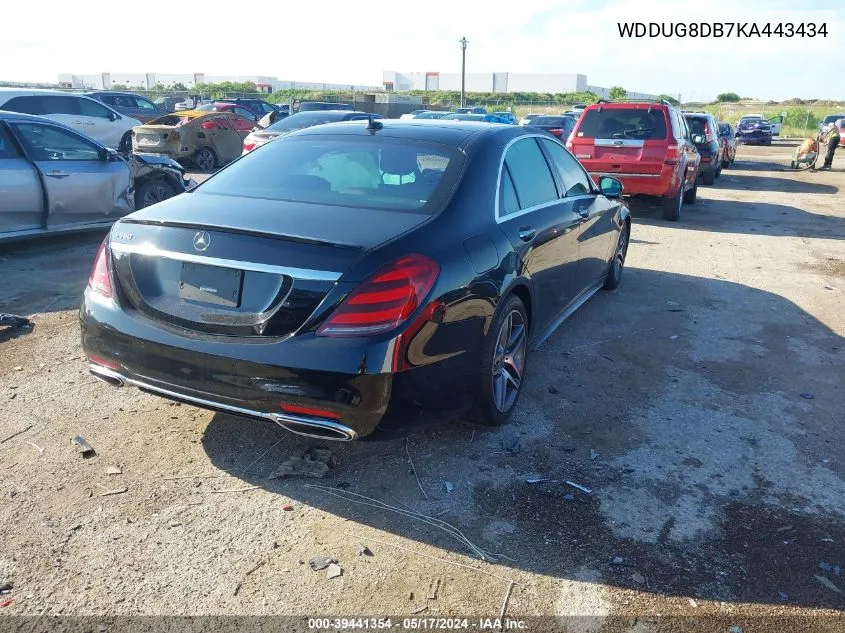 2019 Mercedes-Benz S 560 VIN: WDDUG8DB7KA443434 Lot: 39441354