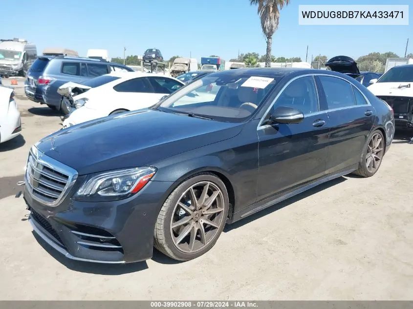 2019 Mercedes-Benz S 560 560 VIN: WDDUG8DB7KA433471 Lot: 39902908