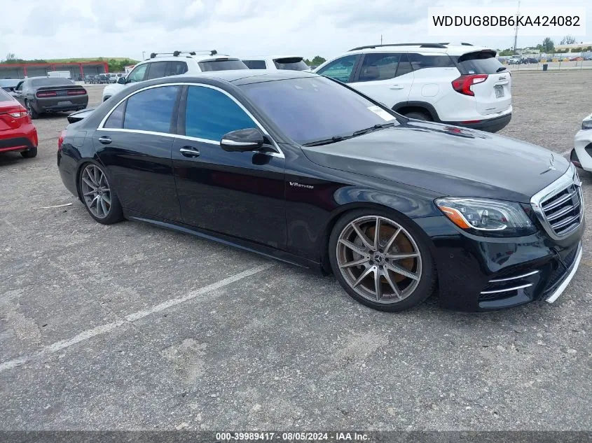 2019 Mercedes-Benz S 560 VIN: WDDUG8DB6KA424082 Lot: 39989417