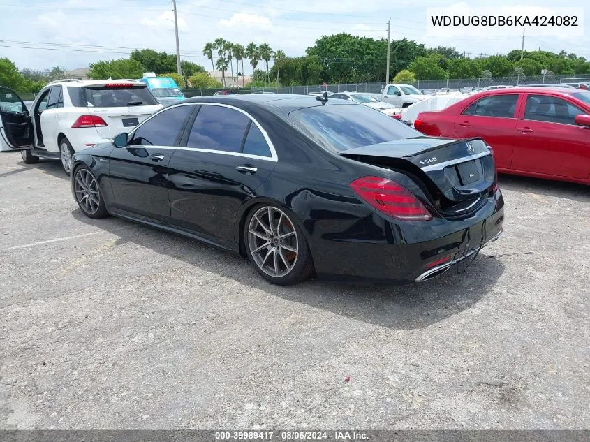 2019 Mercedes-Benz S 560 VIN: WDDUG8DB6KA424082 Lot: 39989417