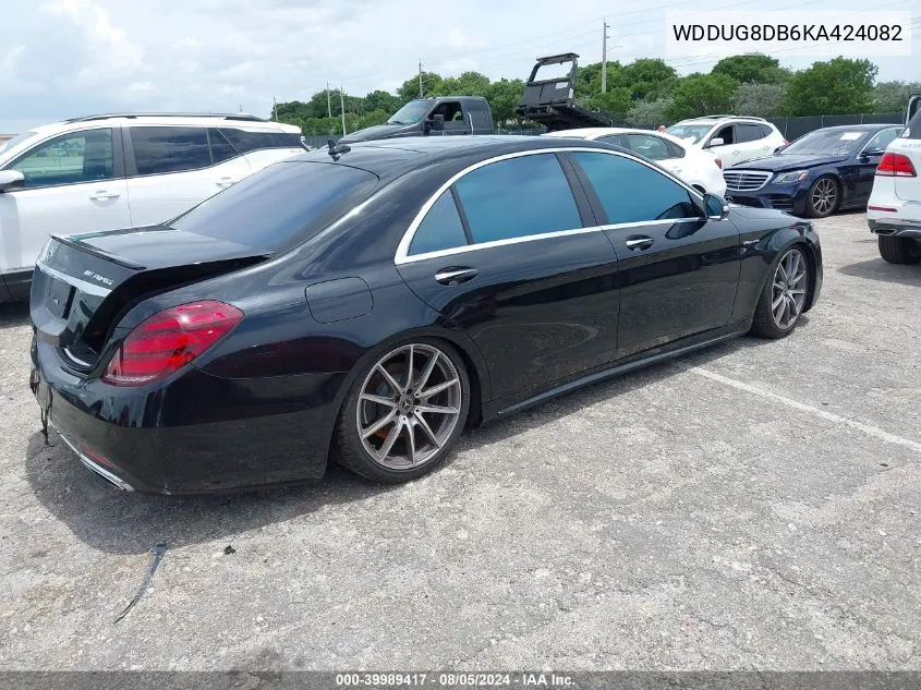 2019 Mercedes-Benz S 560 VIN: WDDUG8DB6KA424082 Lot: 39989417