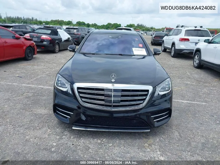 2019 Mercedes-Benz S 560 VIN: WDDUG8DB6KA424082 Lot: 39989417